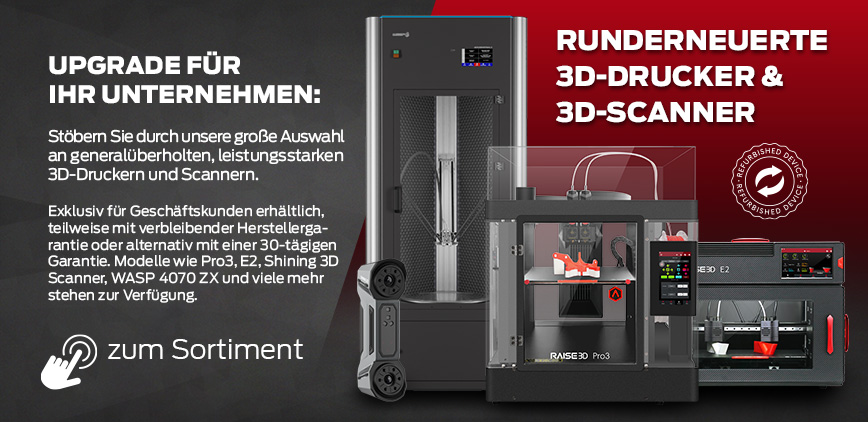 Runderneuerte 3D-Drucker 3D-Scanner von Raise3d, Shining3D, Wasp usw...