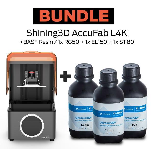 Bundle: Shining 3D AccuFab-L4K + BASF Resin